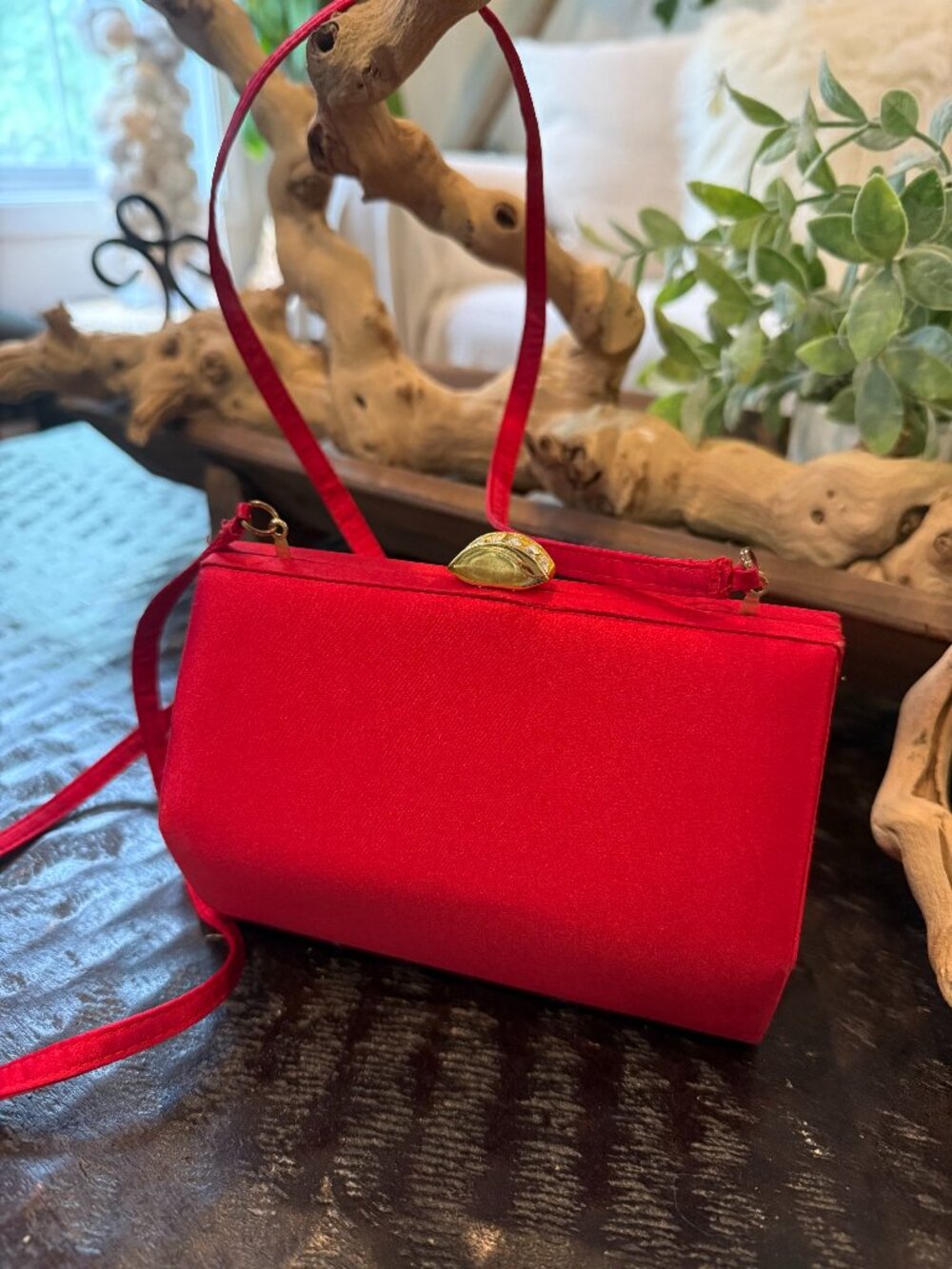 Vintage Saks Fifth Avenue Red Evening Bag